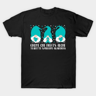 Gnome One Fights Alone Tourette Syndrome Awareness T-Shirt